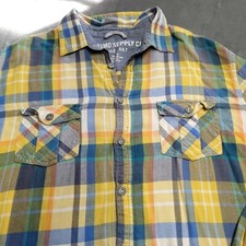 Jax Vanderpump Fashion Plaid Long Sleeve XL Buisness Shirt Pocket Button Bravo