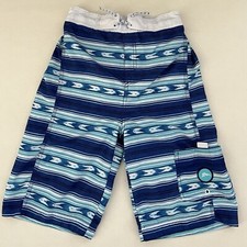Tommy Bahama Relax Blue Stripes Lined Swim Suit Trunks Pockets Boys Kid  s XL