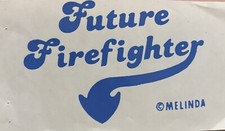 Original Vintage Future Firefighter Mini Iron On Transfer