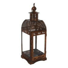 Heavyweight Iron & Glass Vintage Candle Lantern – Artisan Made