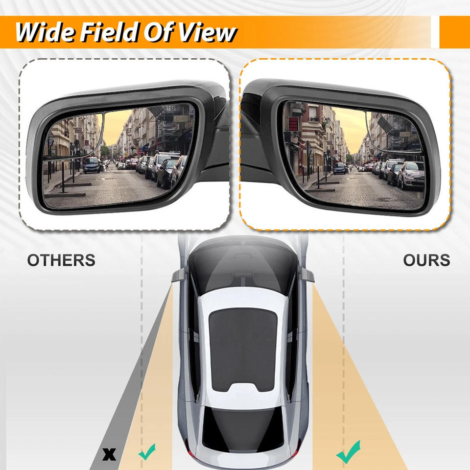 Heated w/ Turn Signal Light Side Mirrors Puddle Light For 16-19 Ford Explorer - Image 4 of 4