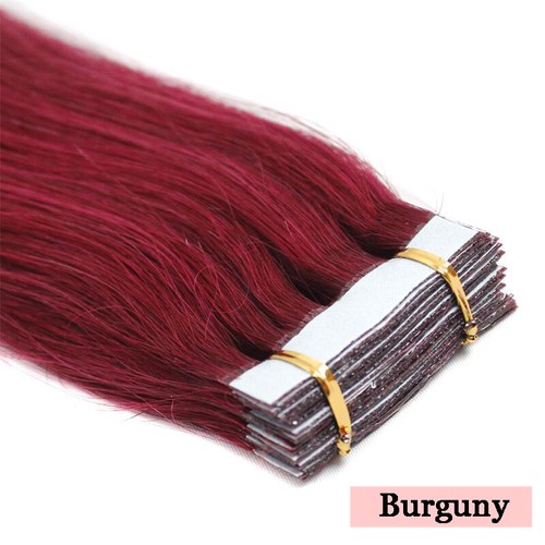 Seamless Tape in Hair Extensions Skin Weft Brazilian Remy Human Hair Straight US - Picture 65 of 86