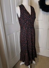 Shein Women Valentine Heart Dress Sleeveless Ruffle Fish Tail Size L New