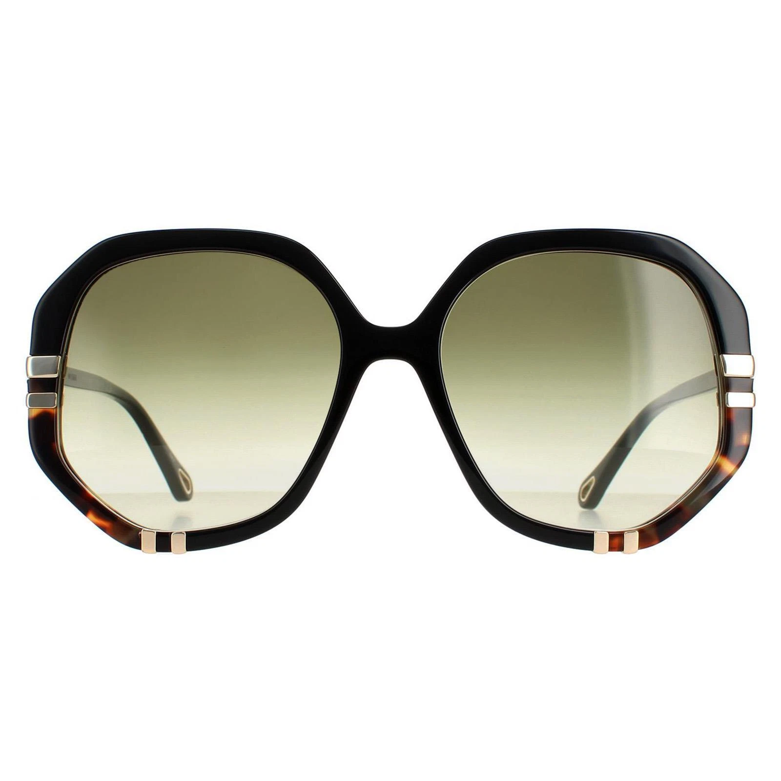 Chloe — Chloe Sunglasses CH0105S 002 Shiny Black and Tortoise Green Gradient