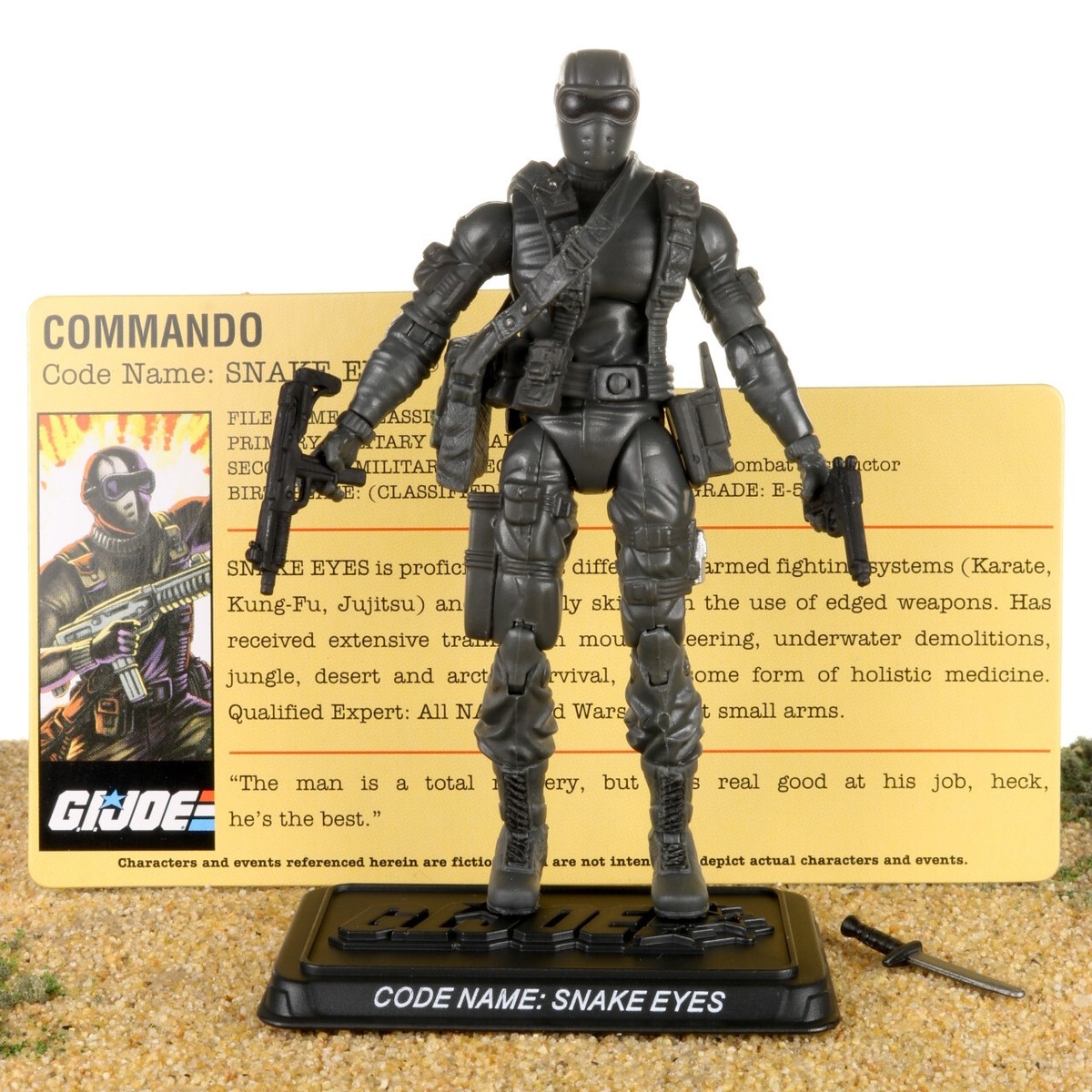 GI Joe 25th Anniversary SNAKE EYES Battle Pack v28 Complete