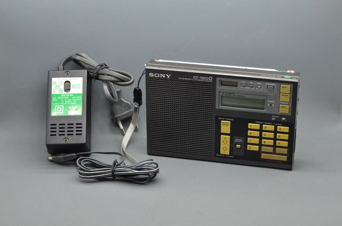 Sony ICF-7600D weltempfänger Radio, FM/LW/MW/SW PLL Synthesized Receiver