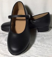 New Bloch Black Leather Mary Jane Tap Shoes Size 13.5 N  See Sizing Info