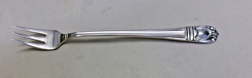 SONJA STERLING SILVER SEAFOOD COCKTAIL FORK-UNIQUE 1937 INTERNATIONAL FINE