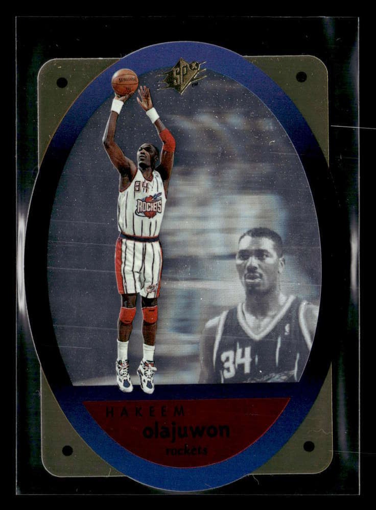 1996 Upper Deck SPx Hakeem Olajuwon #19 Gold Houston Rockets FX5407