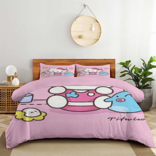 Sanrio Bedding Comforter 3 Piece Anime Soft Bedding Sets with 2 Pillowcase - Picture 14 of 17
