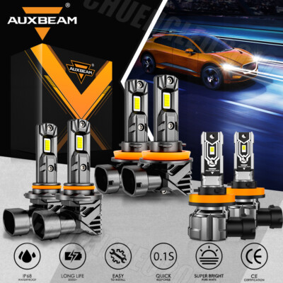 AUXBEAM Canbus LED Headlight Hi/Low Fog Light 6500K For Honda CR-V CRV 2015-2024