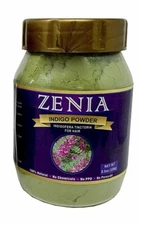 100g Zenia Natural Indigo Powder Jar (Indigofera Tinctoria) Hair/Beard Dye Color