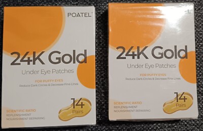 Poatel 24k Gold Under Eye Patches New Sealed Lot Of 2