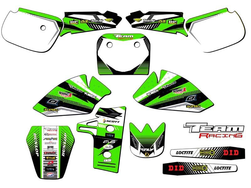 絵画 flk041210 1985-2004 KAWASAKI KX 60 KX60 GRAPHICS DECALS 2003 2002 2001 2000