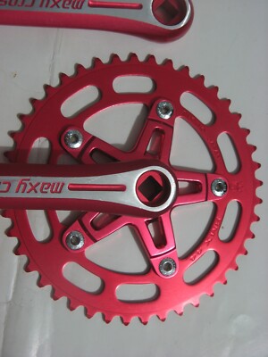 NOS Red Sugino Maxicross 170 crank set Vintage Old School NOS Red Sugino Maxicross 170 crank set Vintage Old School