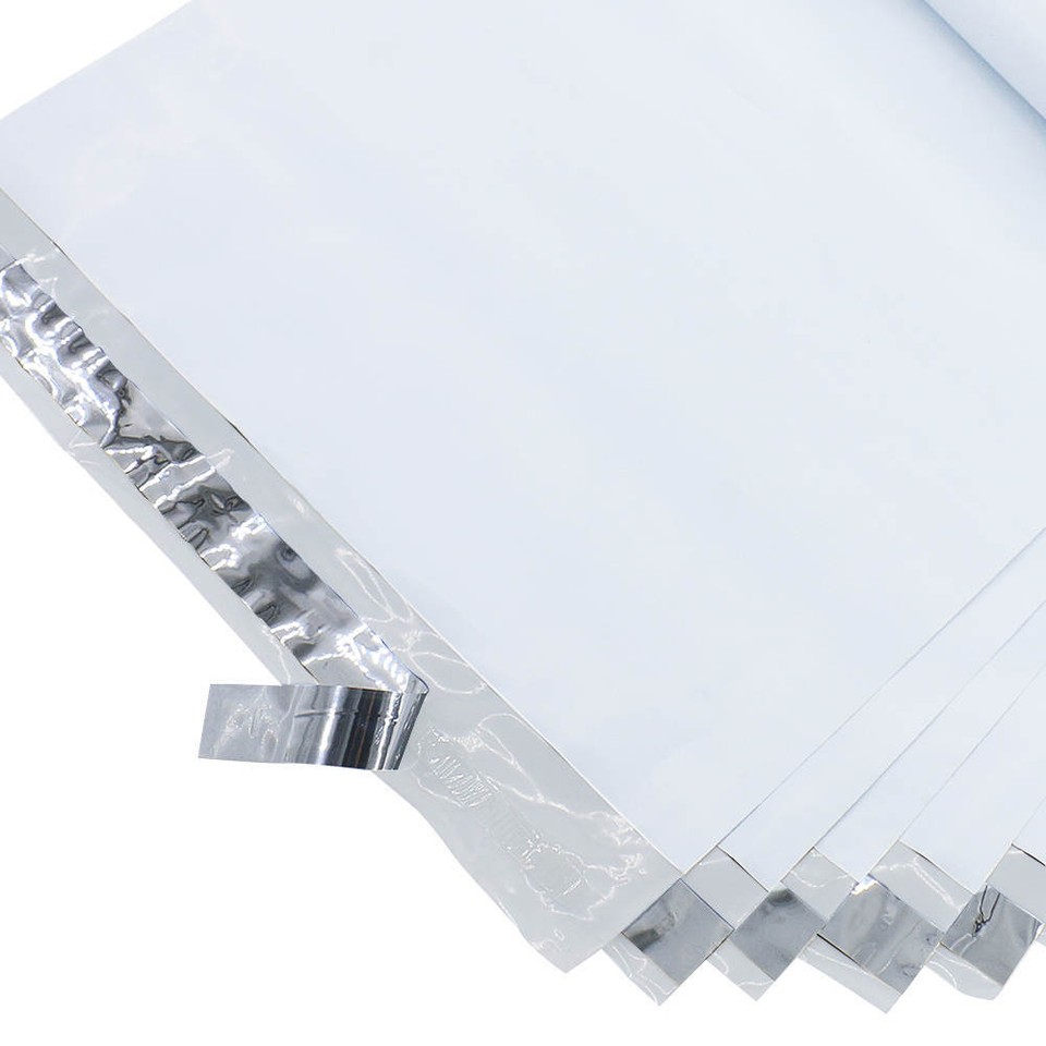 Variety Pack Of Strong Poly Mailers – 2.5 Mil Thick Shipping Bags (Sizes: 5x7 To 24x36) – Self-Sealing, Light Grey, Made In USA - View #4