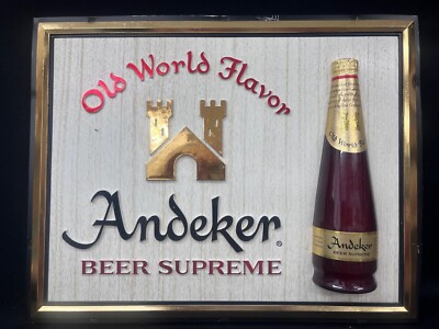 パブスト　ANDEKER 電飾 Vintage Andeker Beer Sign, by Pabst Brewing Company, 13”x 17” | eBay