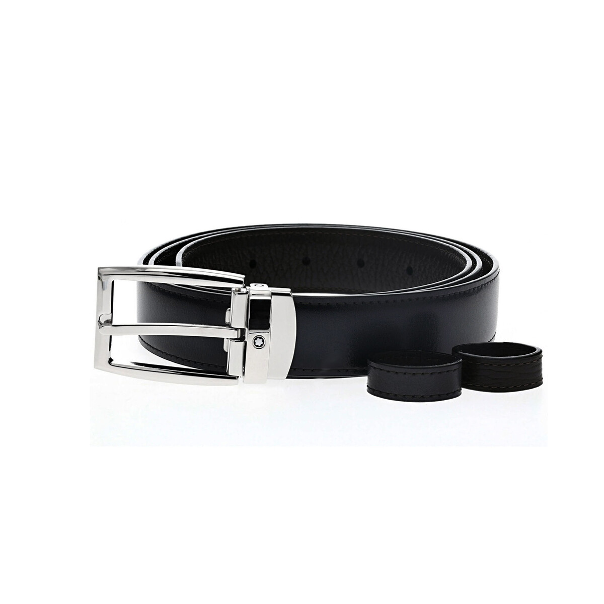 専用1 Montblanc Business Men's Brown Grey Reversible Cut-To-Size Leather