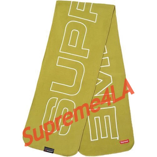 Écharpe logo Polartec Supreme 17F/W soufre 1000 % authentique à la main