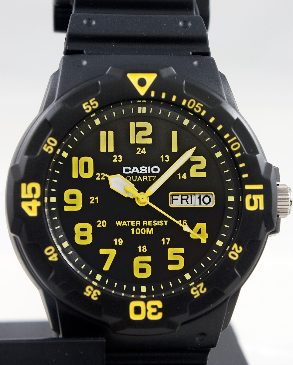 Casio MRW-200H-9BV Analog Watch Yellow 100m WR Day and Date New