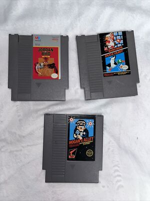 NES Nintendo Jordan Vs Bird Basketball Game Mario Duck Hunt Hogan s Alley Lot
