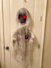 Haunted Living 60" Halloween Animated Grim Reaper Sound Activated Light-up Decor