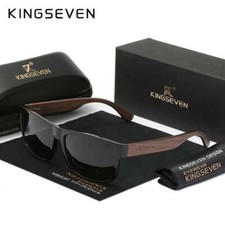 KINGSEVEN Wooden Polarized Sunglasses Stylish UV400 Outdoor Eyewear