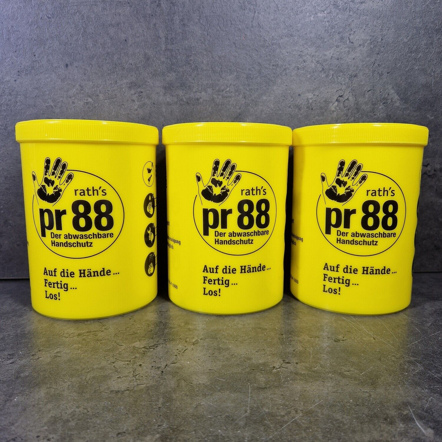3 Dosen PR88 unsichtb. Handschuh 1 Liter Hautschutz Handschutz abwaschbar