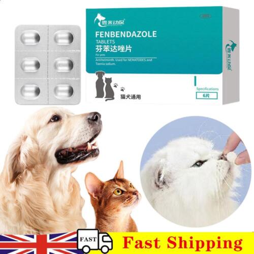 6 Capsules Pet Worming Tablets for Dogs Cats Internal Deworming Tablets 2025