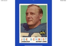 1959 Topps #6 Joe Schmidt Detroit Lions Football ~ EX-EXMINT Sharp