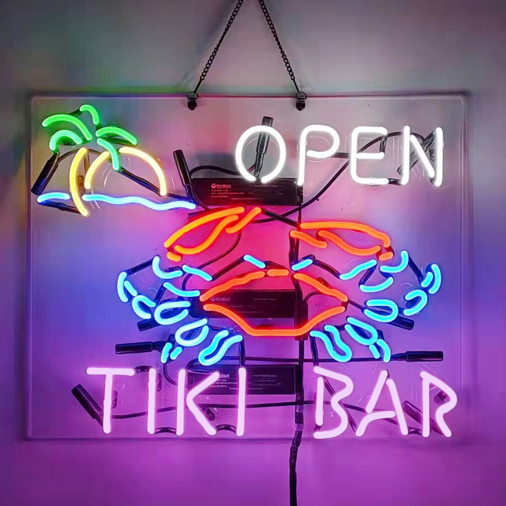 Tiki Bar Open Neon Light Sign 19