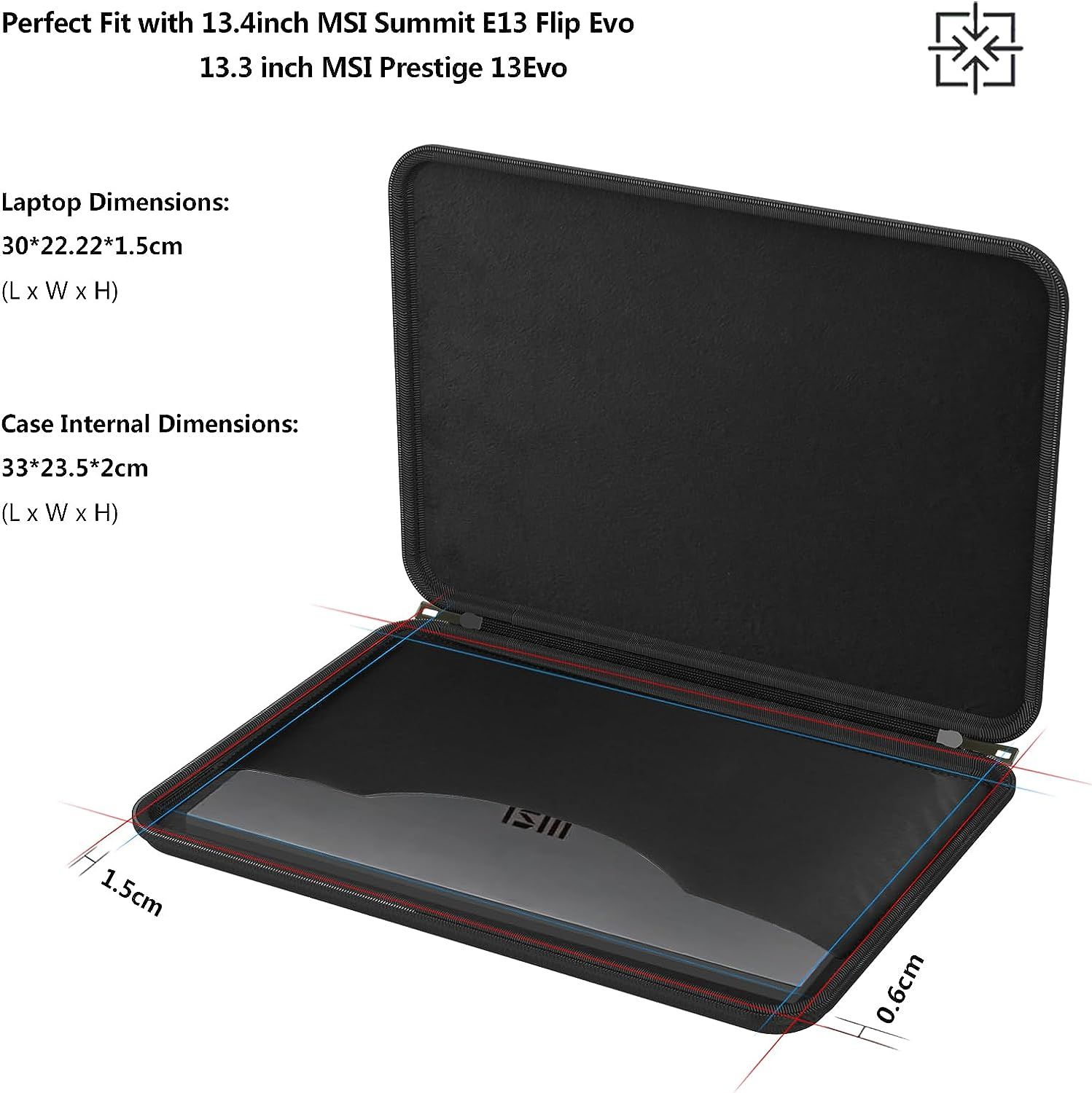 Smatree 13.3 inch Laptop Sleeve Hard Case for Blackfor 13.3inch MSI Prestige eBay