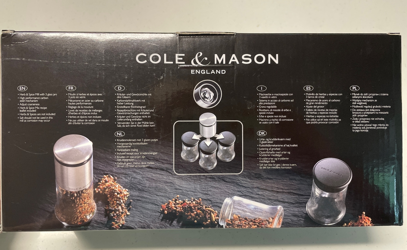 Cole & Mason Herb & Spice Mill Set NIB eBay