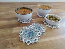 Set de 6 Sous-Verre en Porcelaine avec Motifs Zellige Marocain - Boîte de 6