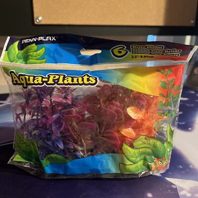 AQUAPLANT 3.5in BETTA Multi Color  6pc BAG