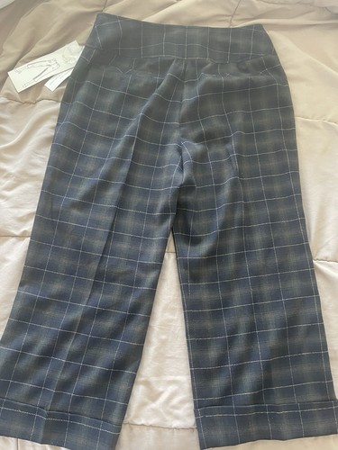 Larry Levine Womens Plaid Career Dressy Crop Capri Pants Size 6 Shipping Incl - Picture 4 of 4