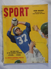 1956 January SPORT Magazine - DOAK WALKER - FOUR SIDES OF THE BEANBALL ARGUMENT
