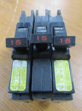 💥3) FEDERAL PACIFIC 15 AMP STAB-LOK BREAKER 120/240VAC 1 POLE NCH115 LOT OF 3