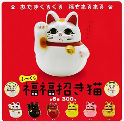 (Capsule toy) lucky cat beckoning cat [all 6 sets (Full comp)]