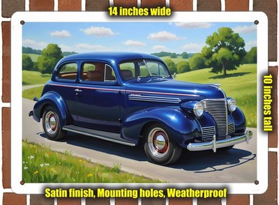 Metal Sign - 1939 Chevrolet 3 Oil Painting - 14x10