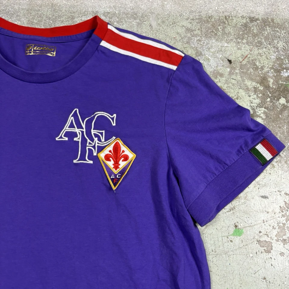 Camisa masculina Le Coq Sportif Fiorentina tamanho XL prática roxa série A - Imagem 3 de 4