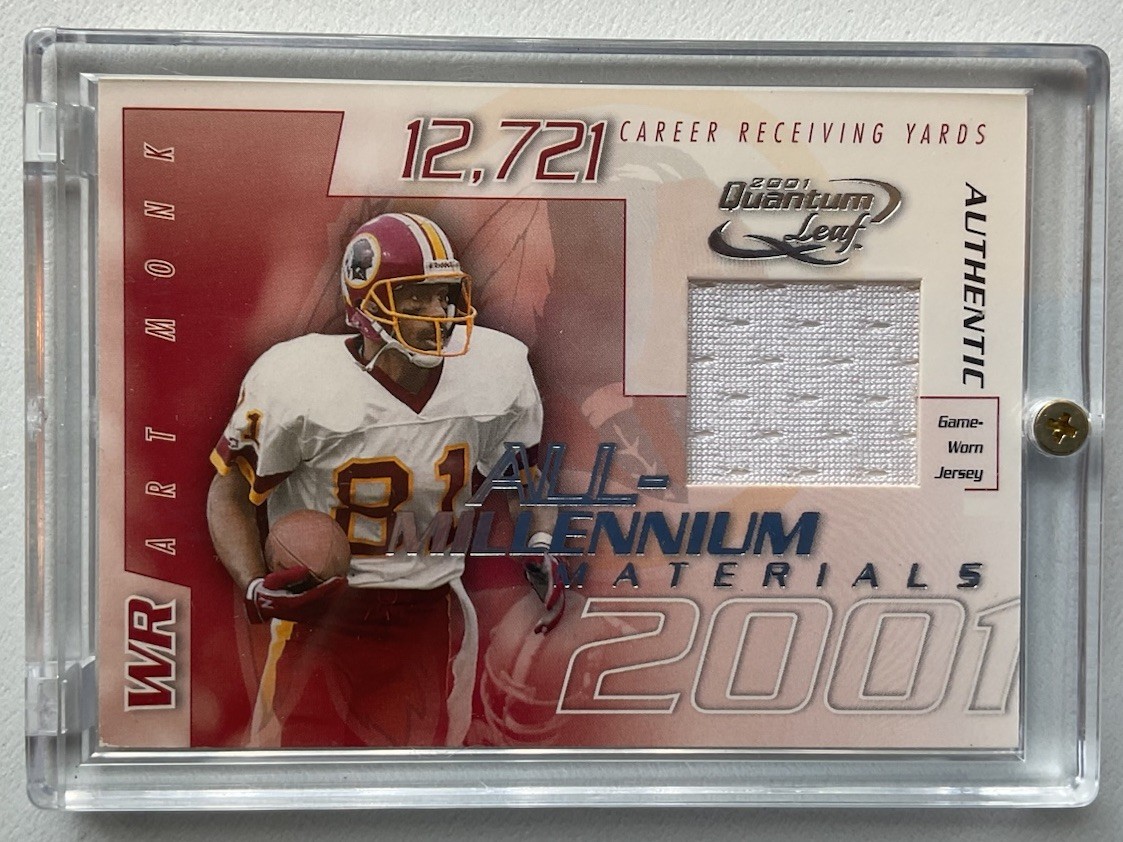 2001 Quantum Leaf All Millennium Materials Art Monk Game Worn Jersey Card 86/100