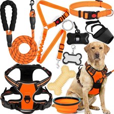 YXFDOYT No Pull Dog Harness Adjustable Collar  Leash Set Dog Halter Harness...