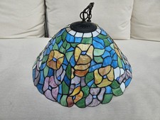 Tiffany Style Stained Glass Ceiling Lamp Shade Multi Colour 22 Inch