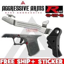 AGGRESSIVE ARMS STEALTH BLACK BILLET ALUMINUM TRIGGER & BAR GLOCK 43 43x 48 FLAT