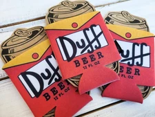 Set of 3 Simpsons Duff Coozies Regular Can 12oz Bottle Funny Dad Christmas Gift