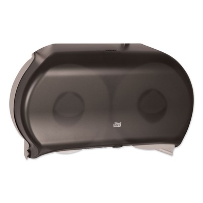 Tork 56TR 19.29'' x 5.51'' x 11.83'' Twin Jumbo Dispenser - Smoke/GRY (1/CT) New