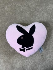 Playboy Bunny vintage Baby Pink Heart Pillow Cushion