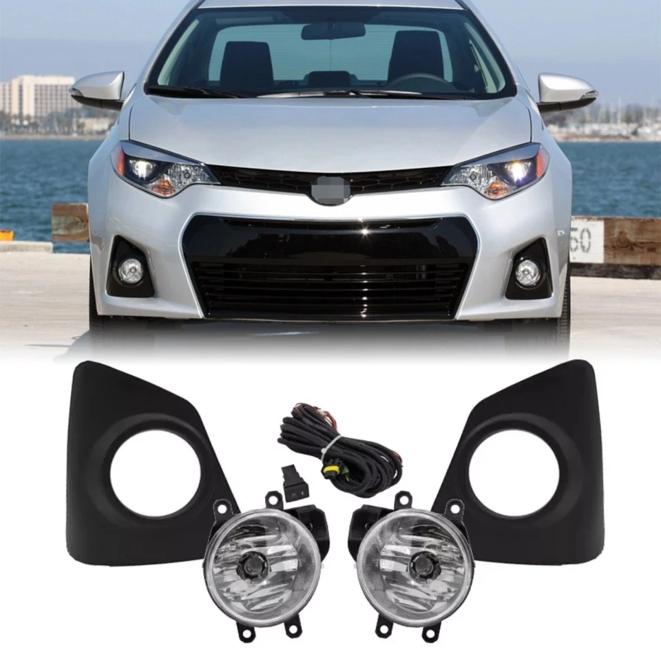 FOR 2014 2015 2016 Toyota Corolla S Bumper Fog Lights W/ Switch+Wiring Lamp Pair Foto 2 de 4