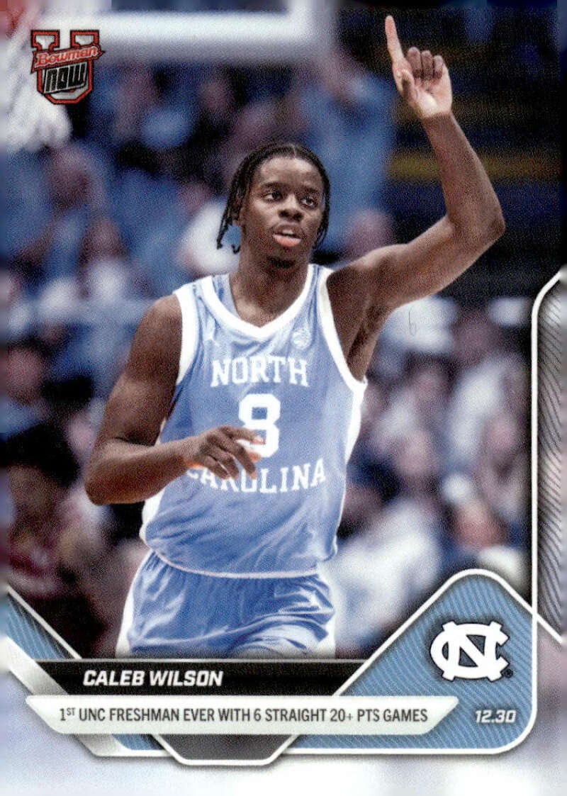 CALEB WILSON RC 2025-26 Bowman NOW #42 Pre-Rookie PR:2858 UNC NM-MT NC ID:158817
